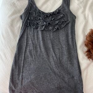 💛 bundle-  $3 Active USA Gray Tank Top with Ruffles
